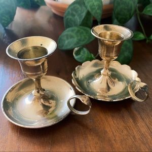 *SOLD* Small chamber finger candle holders